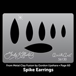 Gordon Uyehara Spike Earrings QuikArt Template